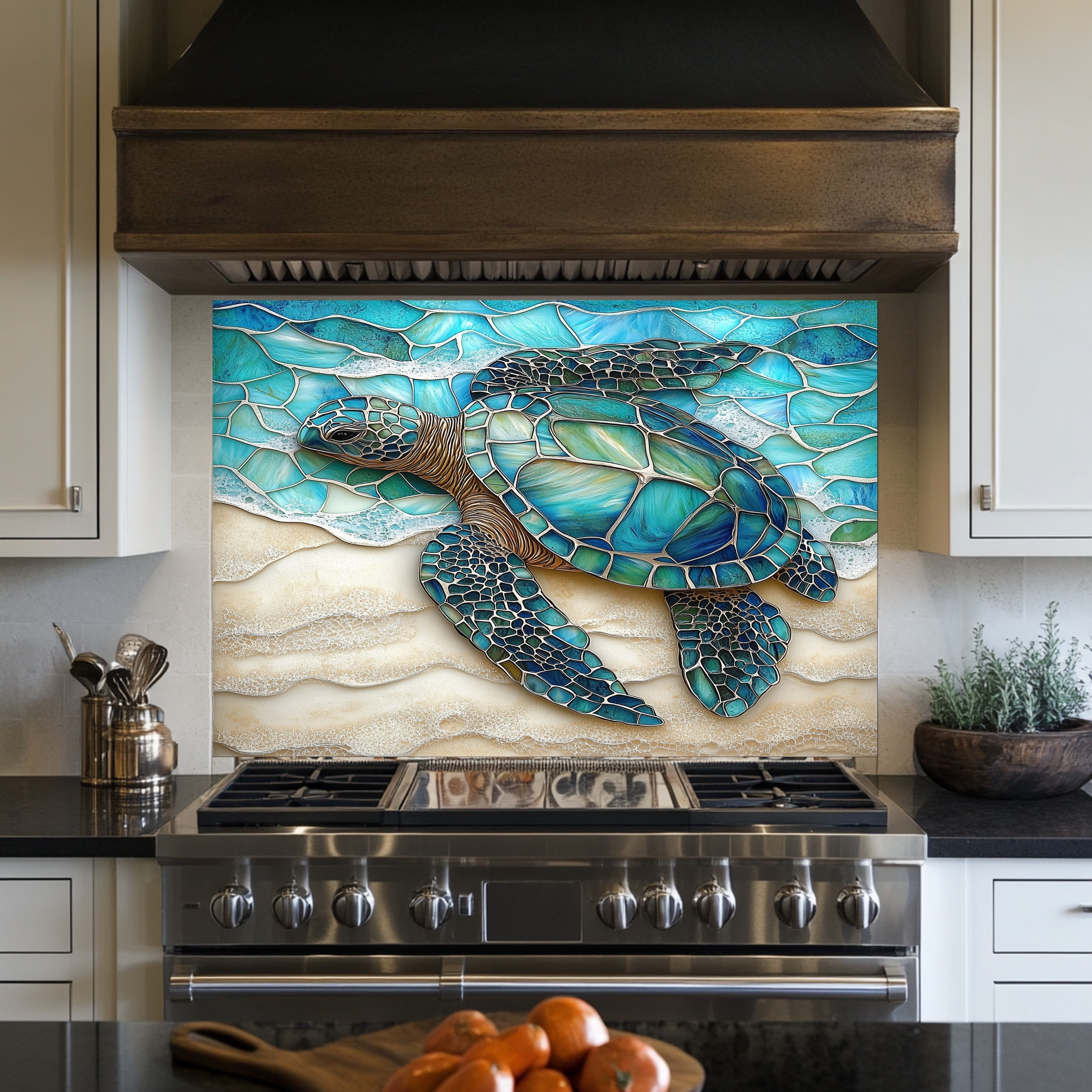 Stained-Glass Look backsplash